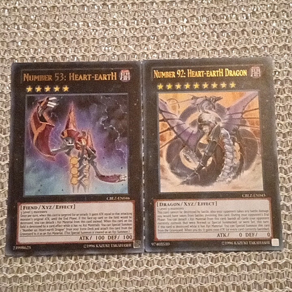 Yu-Gi-Oh! Ultra Rare Number 53: Heart-Earth & Number 92: Heart-Earth Dragon